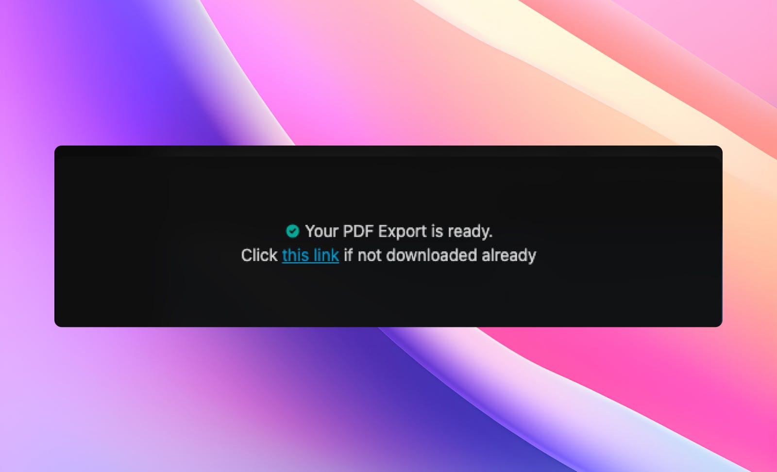 PDF export complete